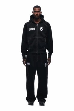 ICONS ZIP HOODIE BLACK(Icons Zip Hoodie Black)