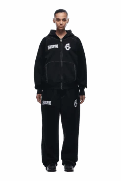 ICONS ZIP HOODIE BLACK(Icons Zip Hoodie Black) -6pm Season tr icon zip hoodie black5 min