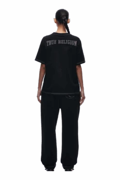 RHINESTONE LOGO T-SHIRT BLACK(Rhinestone Logo T Shirt Black) -6pm Season tr rhinestone logo t shirt6 min