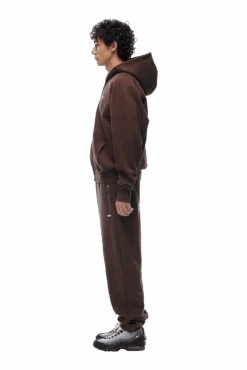 ZIP HOODIE CHOCOLATE BROWN(23n05 1110 907 Zhlog) -6pm Season zip hoodie chocolate brown2 min