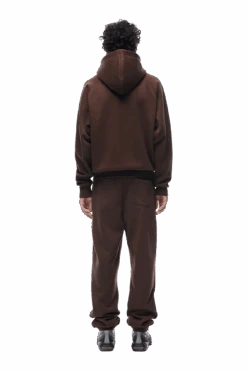 ZIP HOODIE CHOCOLATE BROWN(23n05 1110 907 Zhlog) -6pm Season zip hoodie chocolate brown3 min