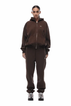 ZIP HOODIE CHOCOLATE BROWN(23n05 1110 907 Zhlog) -6pm Season zip hoodie chocolate brown4 min